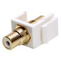 Cmple Keystone Jack - Modular RCA White with White Center 484-N